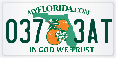 FL license plate 0373AT