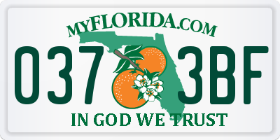 FL license plate 0373BF