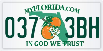 FL license plate 0373BH