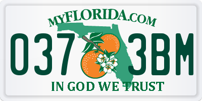 FL license plate 0373BM