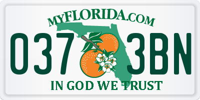 FL license plate 0373BN