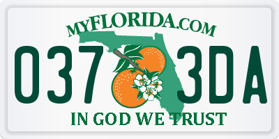 FL license plate 0373DA