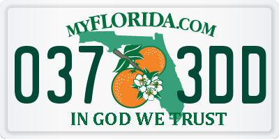 FL license plate 0373DD