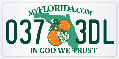 FL license plate 0373DL