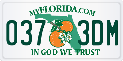 FL license plate 0373DM