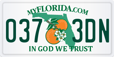 FL license plate 0373DN