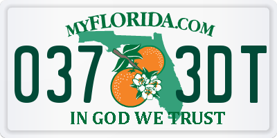 FL license plate 0373DT