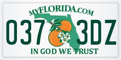 FL license plate 0373DZ
