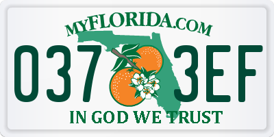 FL license plate 0373EF