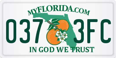 FL license plate 0373FC