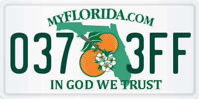 FL license plate 0373FF