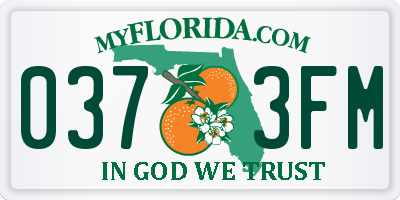 FL license plate 0373FM