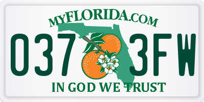 FL license plate 0373FW