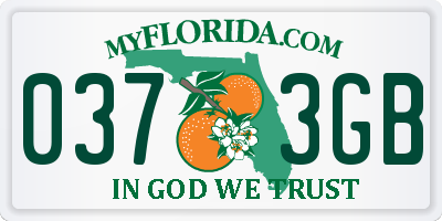 FL license plate 0373GB