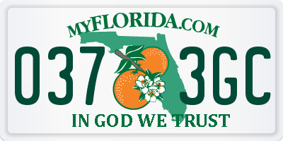 FL license plate 0373GC