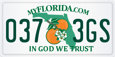 FL license plate 0373GS