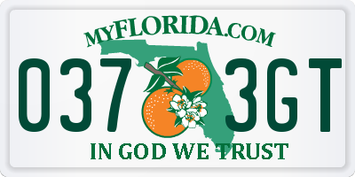 FL license plate 0373GT