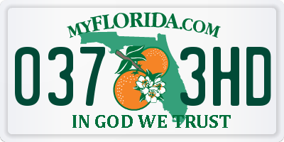 FL license plate 0373HD