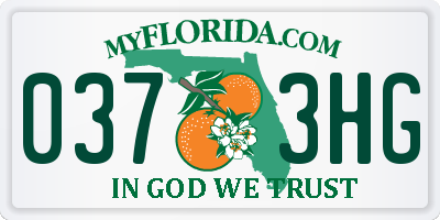 FL license plate 0373HG