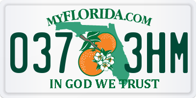 FL license plate 0373HM