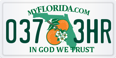 FL license plate 0373HR