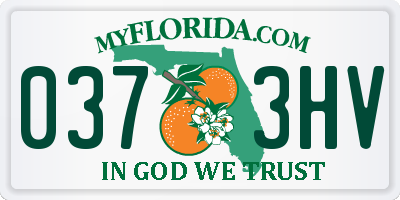 FL license plate 0373HV