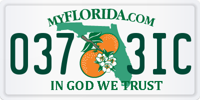 FL license plate 0373IC