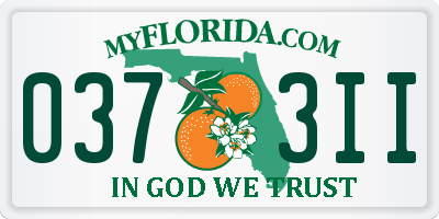 FL license plate 0373II