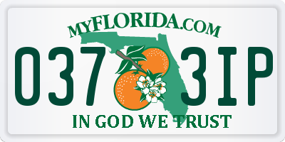 FL license plate 0373IP