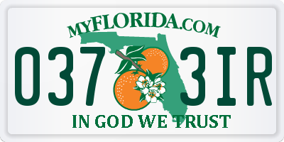FL license plate 0373IR