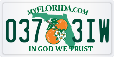 FL license plate 0373IW