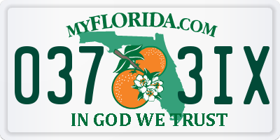 FL license plate 0373IX