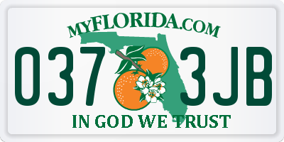 FL license plate 0373JB
