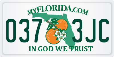 FL license plate 0373JC