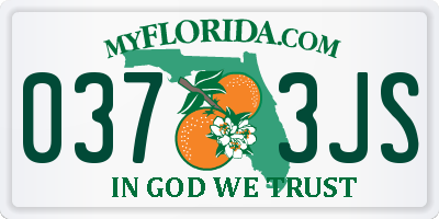 FL license plate 0373JS