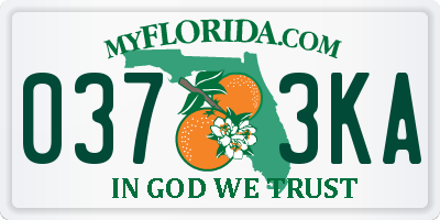 FL license plate 0373KA
