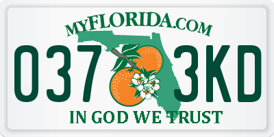 FL license plate 0373KD