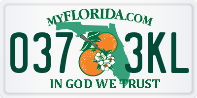 FL license plate 0373KL