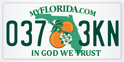 FL license plate 0373KN