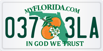 FL license plate 0373LA