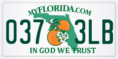 FL license plate 0373LB