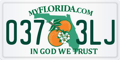 FL license plate 0373LJ