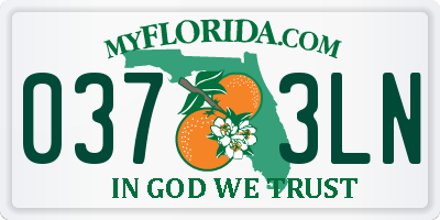 FL license plate 0373LN