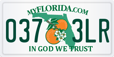 FL license plate 0373LR