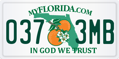 FL license plate 0373MB