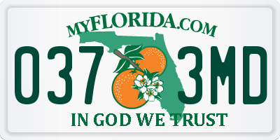 FL license plate 0373MD