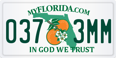 FL license plate 0373MM