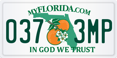 FL license plate 0373MP