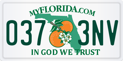 FL license plate 0373NV