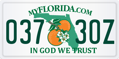 FL license plate 0373OZ